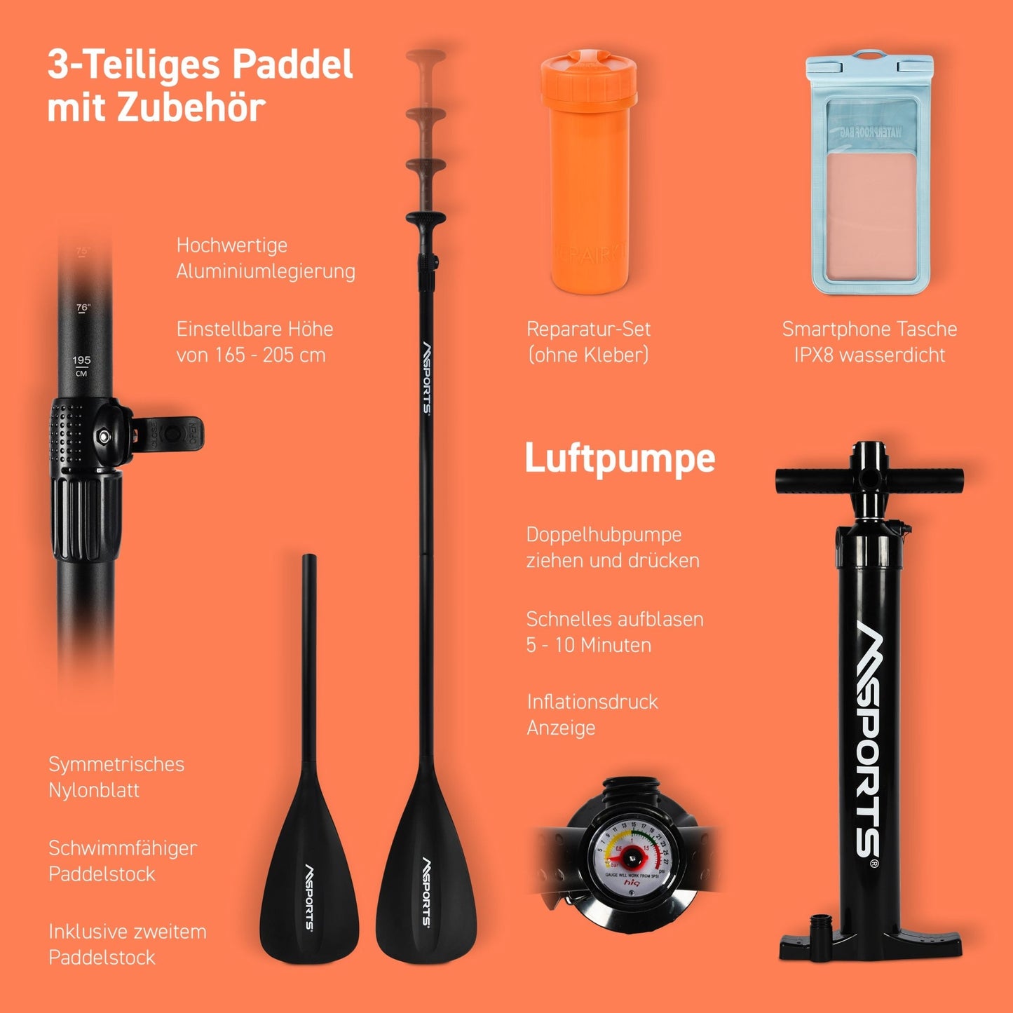 SUP Board Premium Orange