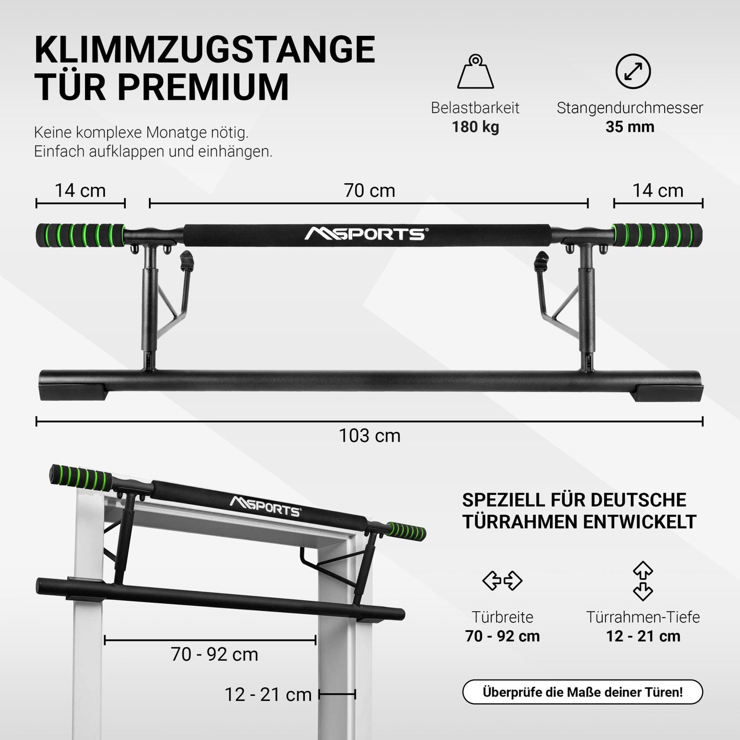 Klimmzugstange Tür