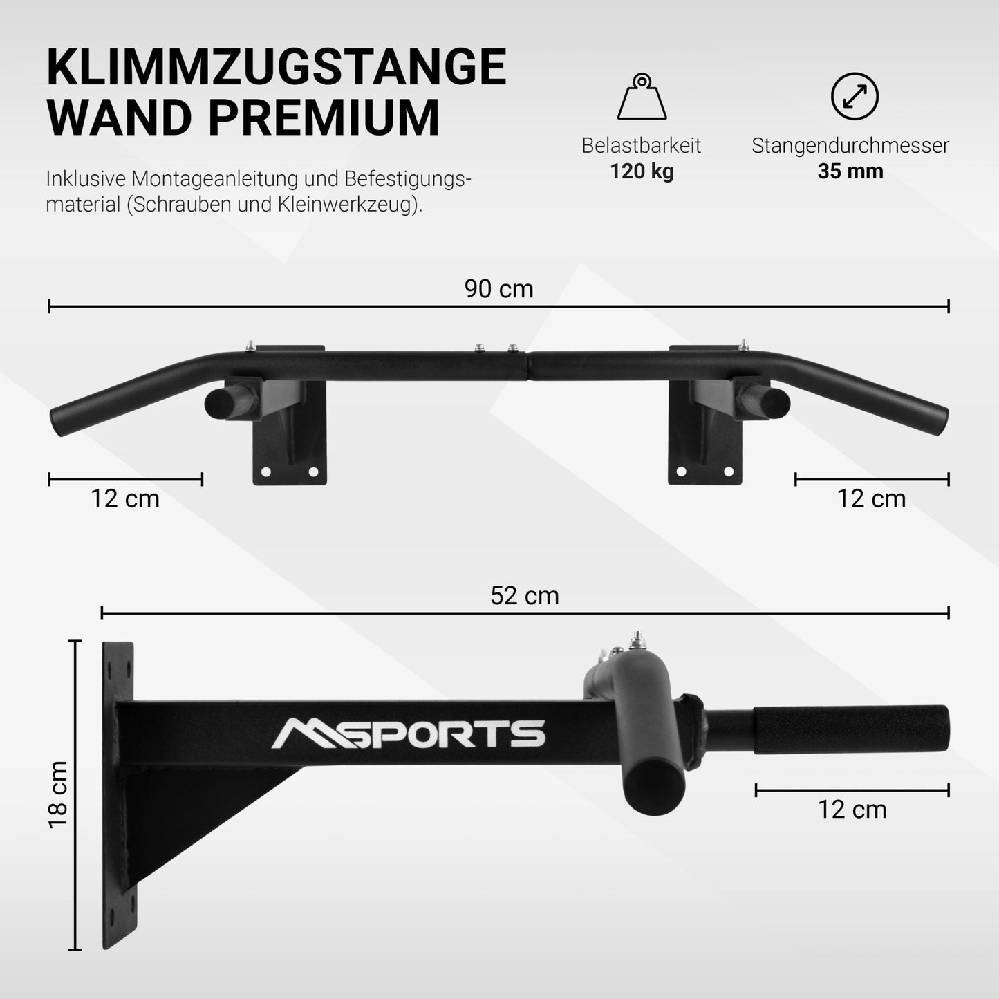 Klimmzugstange Wand