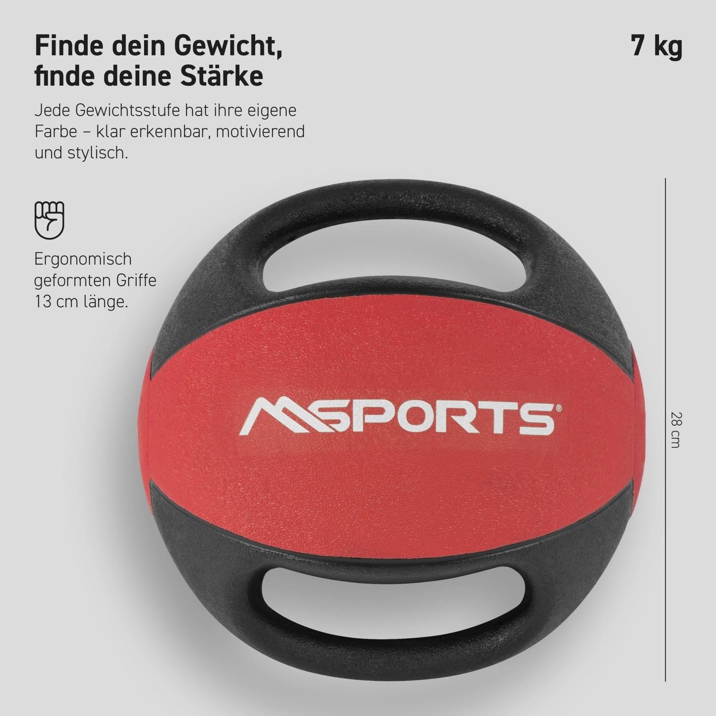 Medizinball mit Griffe