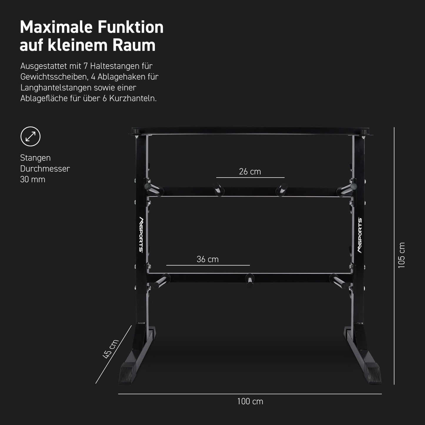 Multifunktion Hantelständer