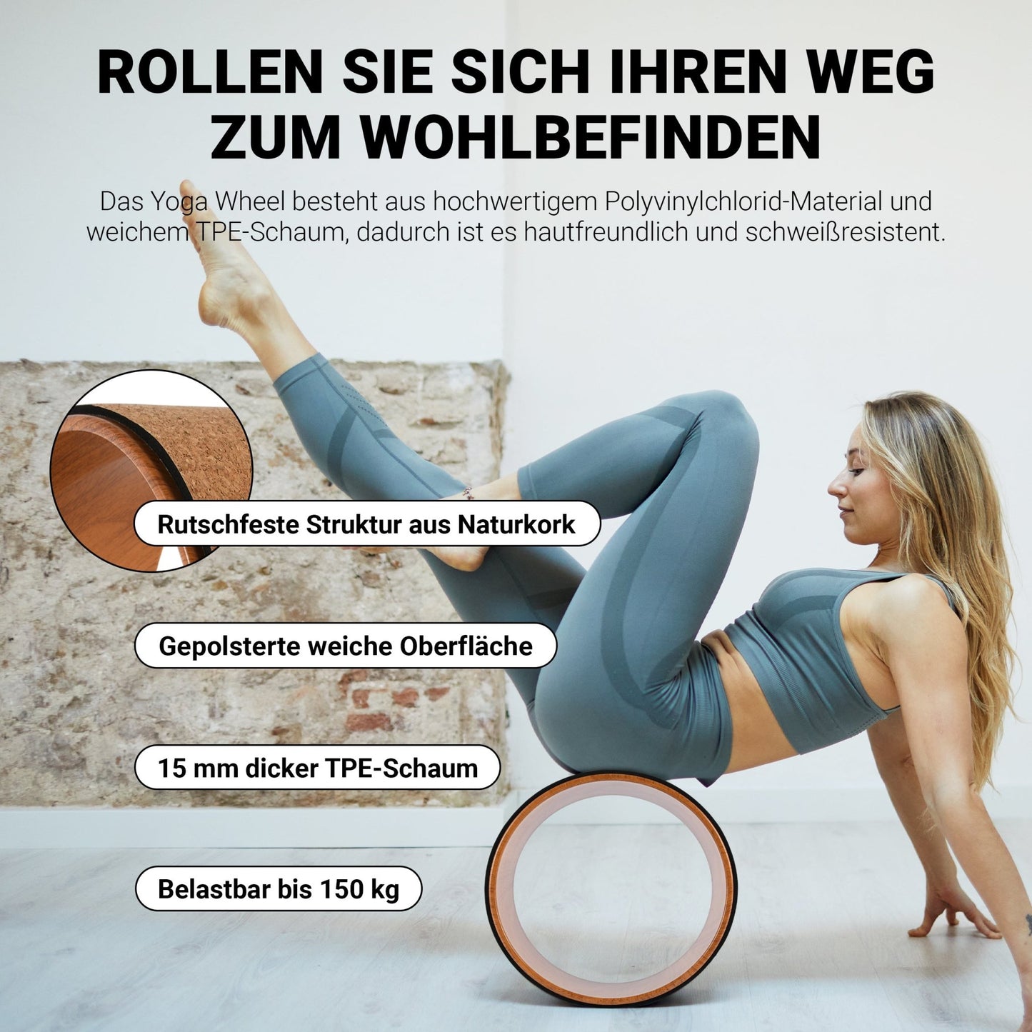 Yoga-Set Kork Premium