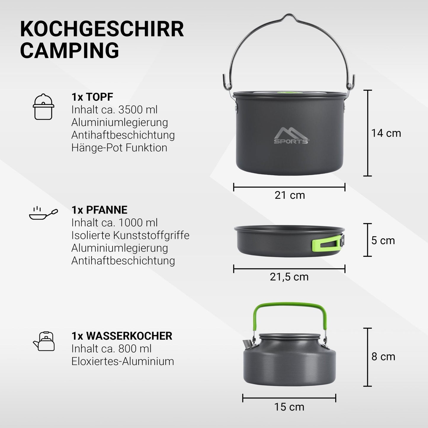 Camping Kochset 4 Personen