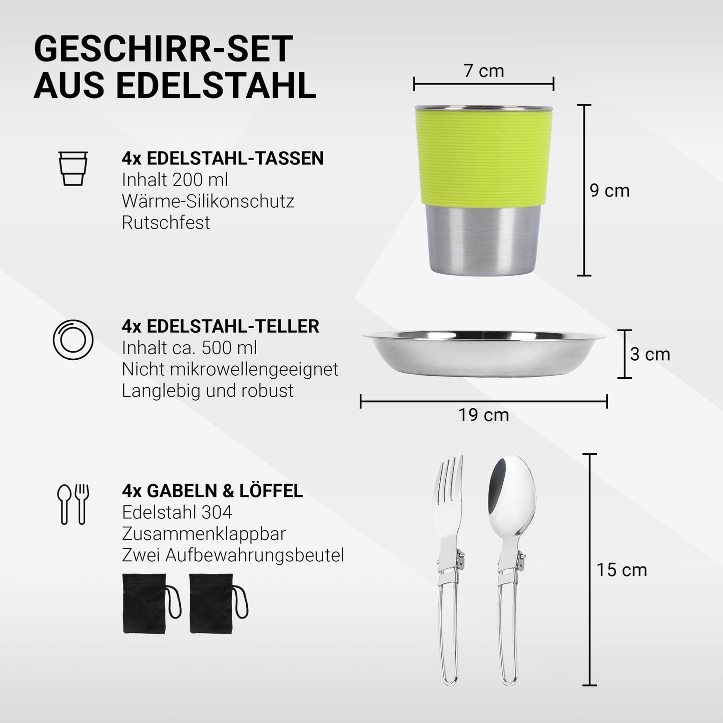 Camping Kochset 4 Personen