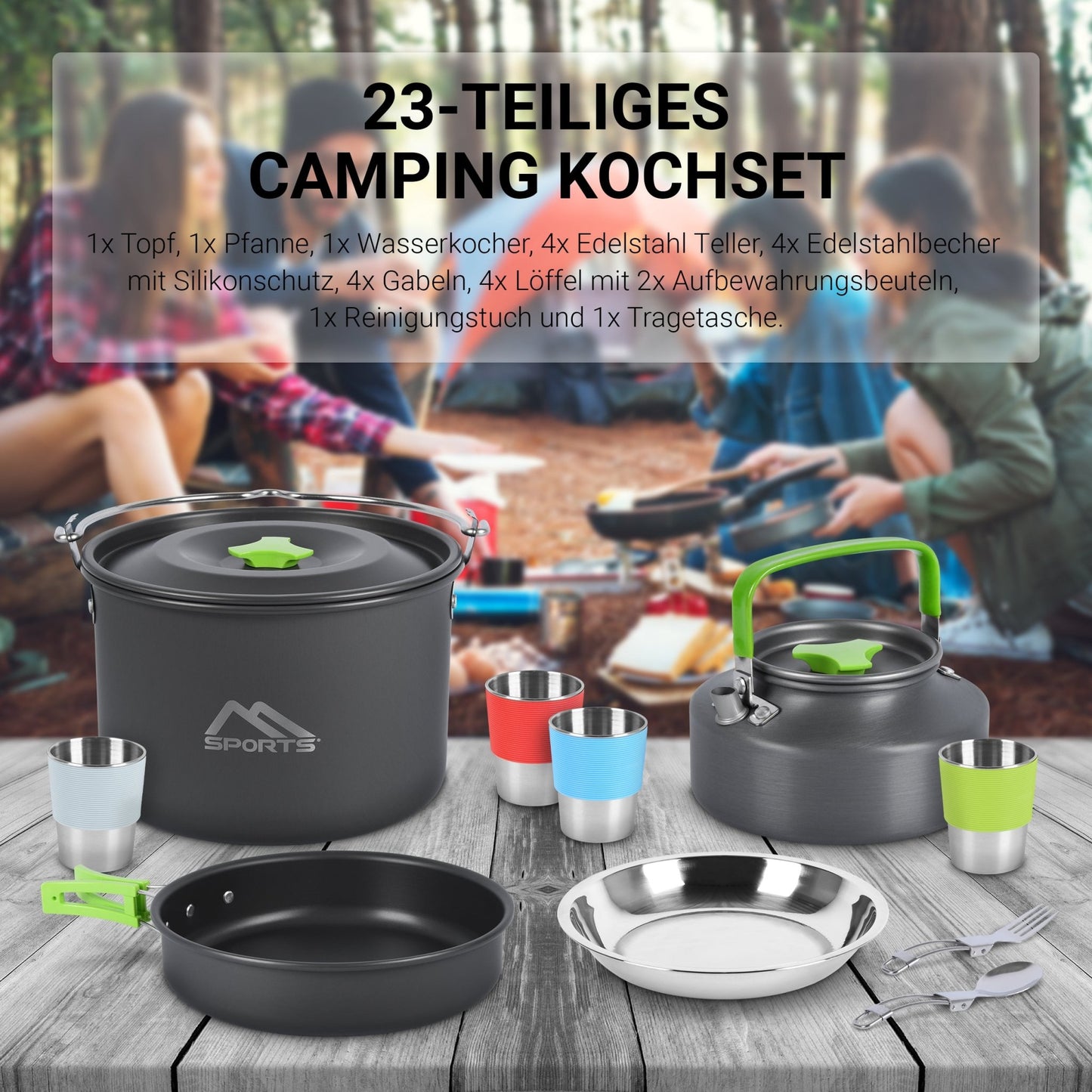 Camping Kochset 4 Personen