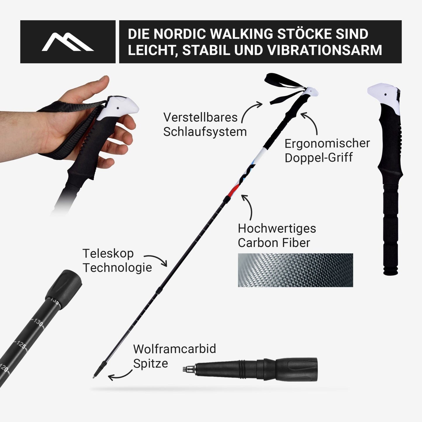 Trekking Stöcke Carbon